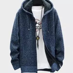 [모로엠]남성 오버핏 기모 후드집업 니트 ON-JUA-QWFG5NCF