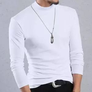 남자 캐주얼 데일리 스판 소재 무지 하프넥 목티 폴라티 터틀넥 DM...