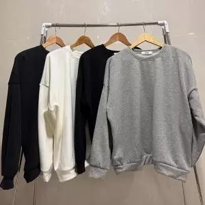 [옷자락]여성 무지 박스핏 겨울 기모 맨투맨 티셔츠