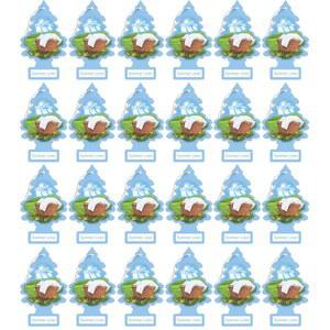 Little Trees 판지 걸이식 자동차, 청정제, 여름 사무실 팩) 공기 및 가정 (24개 리넨