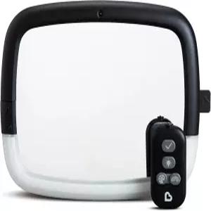 뒷좌석용 먼치킨 베이비 카 미러 야간 조명 LED 피벗 360 인사이트 조절 가능 오토 블랙