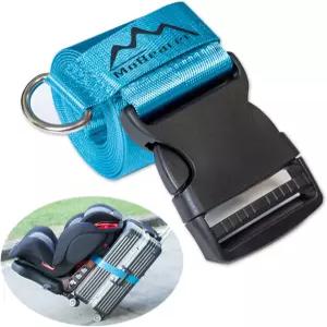 모베어러 카시트 여행용 벨트에서 여행 가방 스트랩으로 카시트와 기내 수하물을 공항 유모차로 변환하는