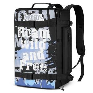 ARCFOX 스키 부츠백 백팩 60L, 방수 스노보드 에어 트래블 패딩 대형 정리함 남성 여성 용 헬멧, 고글, 장갑, 폴 기어 장착