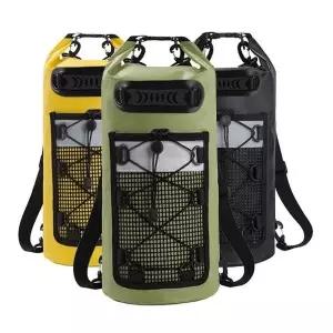 3컬러 아웃도어백 원형 500D PVC 래프팅백 드라이백 (WFK5SK0)