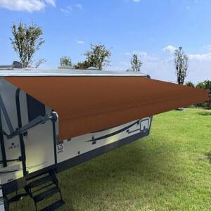 SHADEPLUS RV 차양 원단 교체품, 2인치) 차양, 모터홈 473.2ml(16온스) 트레일러, 방수 6.4cm(21 브랜드 비닐 코코아 솔리드 20피트 6.4 캠핑카, 범용 모든 x 차양용