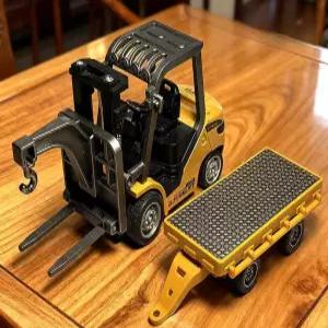 1:64 미니 합금 RC 지게차 덤프 트럭 포크레인 무선 조종