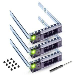 호환 R660 R6625 3.5인치 SATA R350 14-16세대 R7625 PowerEdge 3팩 DRIVECADDY R240 캐디 델 R540 R7615 하드 R440 R760 서버와 NVMe 트레이 T350 R340 R250 드라이브 T560 SSD - SAS