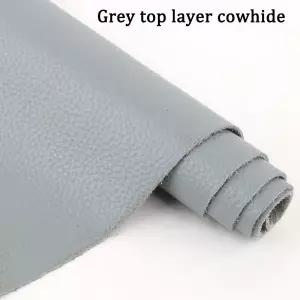 인조가죽시트지 가죽 수선패치 연회색 탑 레이어 소가죽 소파 헤드보드 자동차 시트 리치 패턴 1.5mm 수제