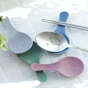 파스텔 실리콘 수저받침 4P세트 도자기수저받침 숟가락받침 숟가락받침대