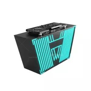 DJ 부스 디제잉 공연용 장비 콘솔 클럽박스 파티 스탠드 120x60x90cm 블랙