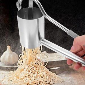 하우스투일 수동 누들 프레스 기계 스테인리스 스틸 메이커 홈메이드 파스타 사용하기 쉬운 주방 도구 컴팩트 디자인