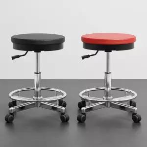 제도용바퀴기본원형의자 튼튼한 진찰용의자 국산 철제 회전