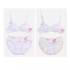 귀여운 도트 패턴 주니어 3단계 A컵 브라팬티세트 0575ys (WFK5VVR)