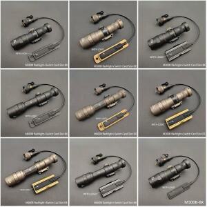 에어소프트 SF M600B M300B 스타일 에어소프트 LED 손전등 압력 스위치 패드 콤보 아웃도어 전술 스카우트