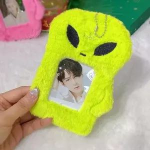포토카드 키링 외계인 인기 고리 열쇠 털 홀더 (WFJSPN3)