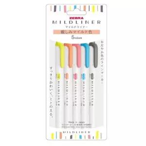 라이너 세트 제브라 양면 N 형광펜 5색 마일드 (WFJ7S9Q)