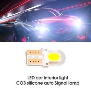 루보식 10Pcs T10 W5W 전구 LED 자동차 번호판 램프 COB Canbus 통관 Led 주차 인테리어 독서 등