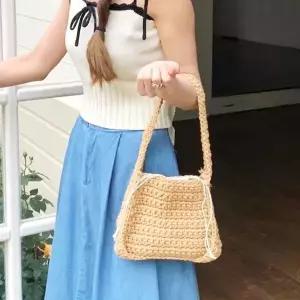 니트 숄더백 니트백 여름 뜨개 토트 가방 베이지 (WFK9AIS)