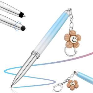 [미국배송] 정전식 스타일러스 펜 터치스크린용 HONIHA 3IN1 고정밀 아이폰호환/아이패드호환/ANDROID/태블릿 및 모든 디스크 고무 팁 유니버설 터치스크린 파란색