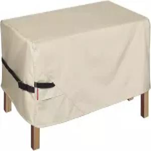 현관 방패 파티오 커피 테이블 커버 - 방수 야외 가구 직사각형 작은 48 x 26 인치 베이지