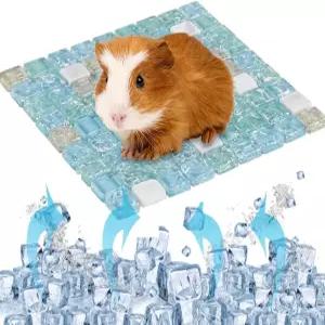 울리겟 햄스터 토끼 쿨링 매트 크리스탈 쿼츠 글라스 작은 동물 침대 반려동물 쿨 플레이트 얼음 수면 패드