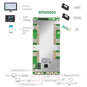 JBD BMS 4s Lifepo4 300A 3S 4S 12V 보조배터리 관리 시스템, BT UART RS485 CAN 히팅 시리즈 연결, 스마