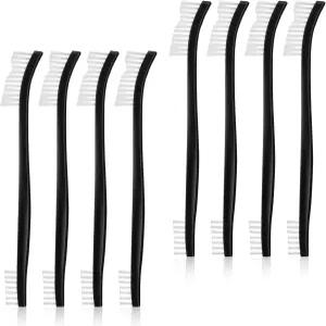 8PCS 소형 청소 브러시 청소용 이중 끝 나일론 작은 공간용 틈새 디테일 보석 자전거 세차 헤드용 뻣뻣한