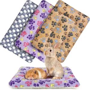 AUDFA 3종 기니 피그 침대 부드러운 토끼 매트 세척 가능한 따뜻한 작은 동물 패드 실내 햄스터 다람쥐