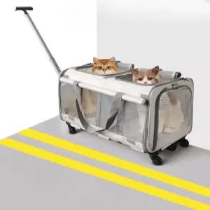 강아지캐리어 접이 강아지 고양이 바퀴캐리어 이동장