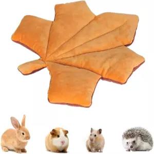 ITANDME 토끼 침대 패드 사계절 부드러운 잎 모양의 작은 애완동물 - 기니피그 친칠라 페럿 고슴도치(빨간