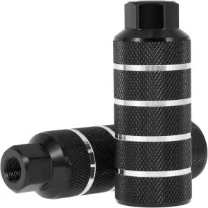 파르투토 알루미늄 합금 미끄럼 방지 자전거 페그 110mm 길이 4줄 질감 뒷좌석 거치대 사이클링 풋