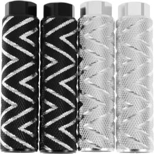 파르투토 4개 알루미늄 합금 미끄럼 방지 자전거 페그 100mm 길이 웨이브 텍스처 뒷좌석 거치대 사이클링