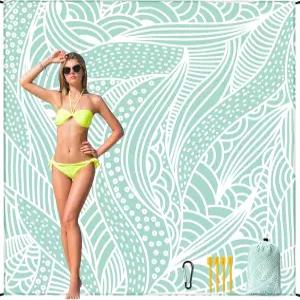 하이호 비치 담요 방수 모래 방지 매트 1-8인용 급속 건조 내구성 있는 야외 피크닉 페스티벌 여행 캠핑