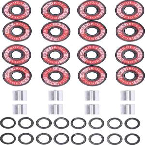 어드벤처 월드 아틀라스 608ZZ 프리 윤활 스케이트 휠 ABEC-7 베어링 스페이서 및 와셔 키트 u2013 롤러