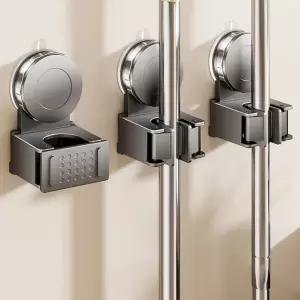 접착식 후크 무타공 청소 도구 걸이 대 부착식 밀대 걸이