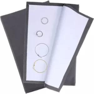 2 PCS 주얼리 연마 청소용 천 대형 프로 사이즈 실버 연마용 양면 클리너 금 은 코인 시계