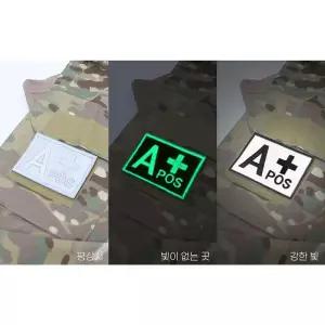 혈액형 패치 밀리터리 반사 와펜 W8A3ED6