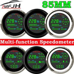 GPS 속도계, LCD 타코미터 게이지, 트립 ODO COG 연료 레벨 전압계, RPM 방향 지시등, 보트 해양 자동차, 12V, 24V, 85mm