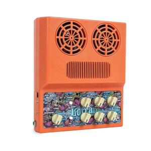 왜곡, 지연, 보조 및 헤드폰 잭이 있는 데스크톱 연습용 Caline 20W 전기 기타 앰프 충전식 미니 콤보, CA-100