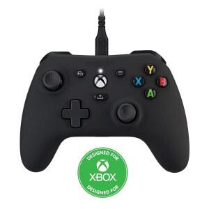NACON Evol-X Pro 유선 컨트롤러, Xbox Series X|S, One 및 PC용 공식 라이선스 - 매핑 가능한 백 버튼 듀얼 진동 모터 3.5mm 오디오 잭 소프트 터치 블랙