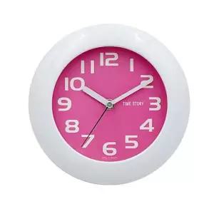 방수시계 방습 흡착식 벽시계 욕실용품 19cm 핑크 시계 벽시계 거실용품 인테리어용품 무소음벽시계