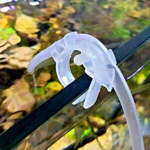 수족관 공기 파이프 탱크 홀더 브래킷 6mm 클램프 튜브 액세서리 자형 고정 물고기 호스 클립 마운트