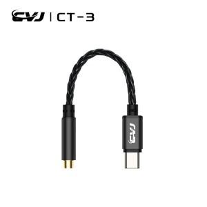 CVJ CT-3 DAC C타입 ~ 3.5mm  4.4mm  CX31993 칩  8 직조 실버 도금 케이블  하이파이 음질   사운드 프레