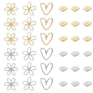 18개 데이지 플라워 겸손 핀, 골드 & 실버 여성 브로치 라펠 핀 셔츠 모자 가디건 스웨터 장식 타이택스 백 클러치