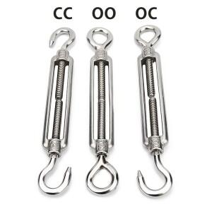 2피스 후크 및 아이 CC/OC/OO 턴버클 크기 스테인레스 스틸 304 헤비 듀티 리깅 링 하드웨어 와이어 로프