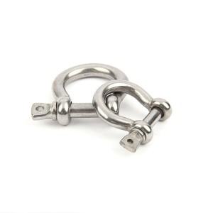 1/2개 304 스테인리스 스틸 섀클 훅 D링 보우 (헤비 듀티 체인 링크 견인 보트 리깅 와이어 로프 리프팅 섀