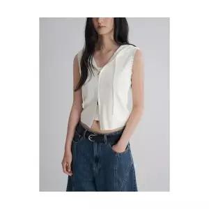 매장정품 8SECONDS 에잇세컨즈 후드 스터드 베스트 아이보리 16575ALY30 932560