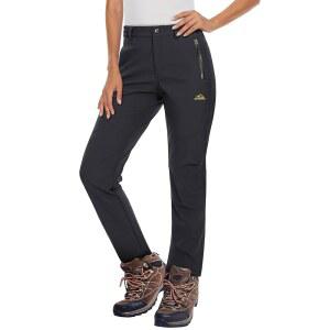 마그콤센 여성 플리스 안감 방수 단열 스노우 스키 팬츠 겨울 따뜻한 등산 바지 아웃도어 소프트쉘