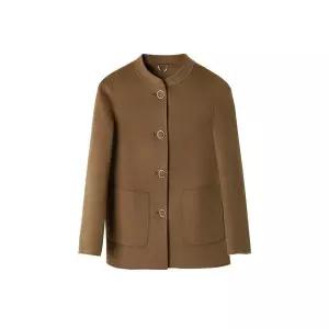 여성코트 여잔키 숏가을겨울 코트 양면 캐시미어 울 하이넥 엄마룩 상의 MF4