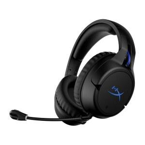 [포르르] hyperx cloud flight u2013 ps5 및 ps4용 무선 게임 헤드셋, 최대 30시간 배터리, 메모리 폼 이어 쿠션 프리미엄 가죽, led 마이크 음소거 기능이 있는 노이즈 캔슬링